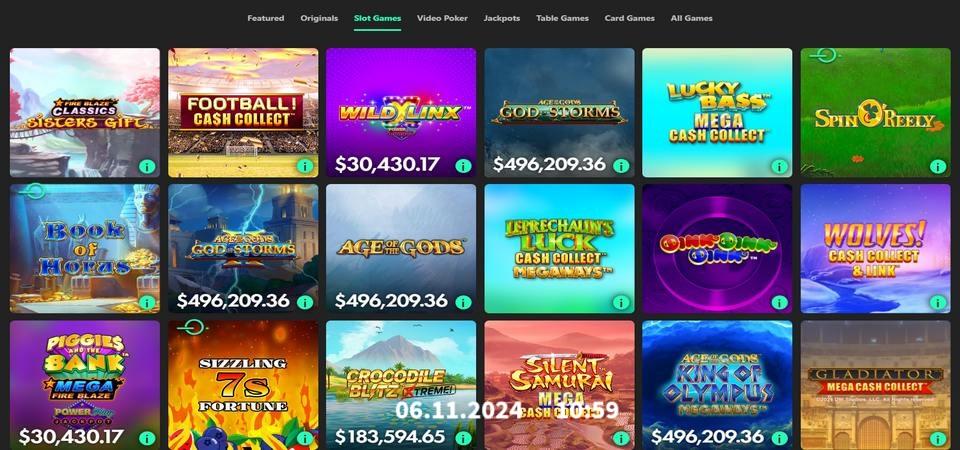 لقطة شاشة لصفحة الكازينو الخاصة بشركة المراهنات bet365